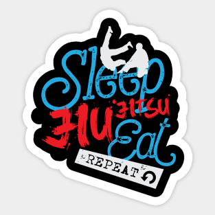 Eat Sleep Jiu Jitsu Repeat Sticker